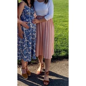 2/$20 Pink & White Striped Skirt